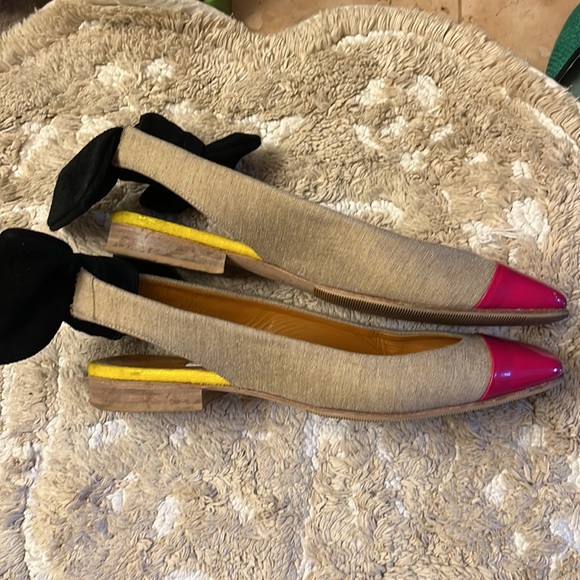 Carven shoes. Size 36. Silk, leather and suede composition - Picture 5 of 7